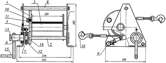 Лебедка ручная чертеж