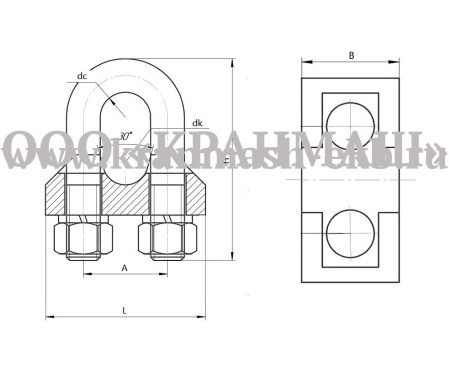 Зажимы тросовые ГОСТ 13186-67 (87)